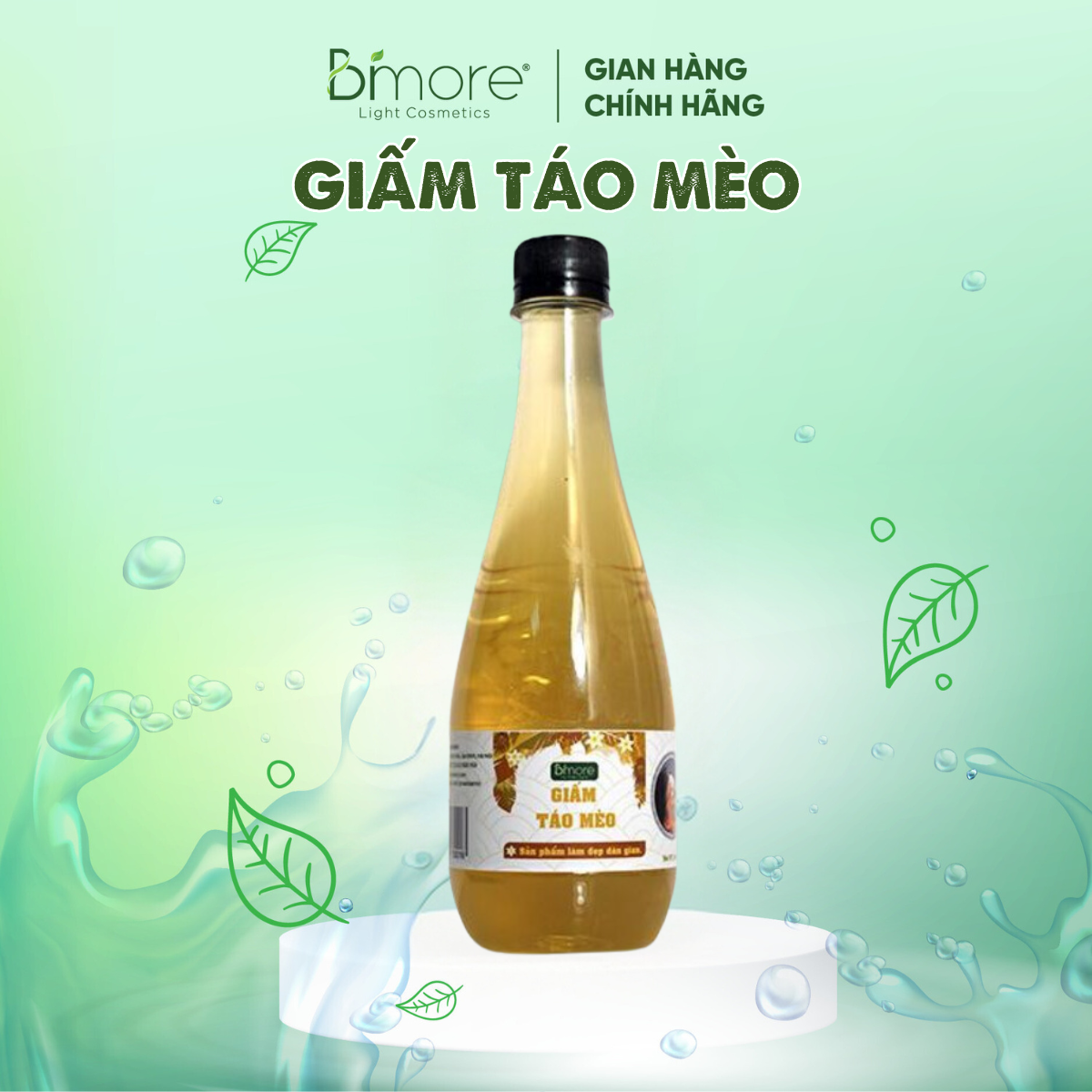 Giấm táo mèo nguyên chất_chai 450ml