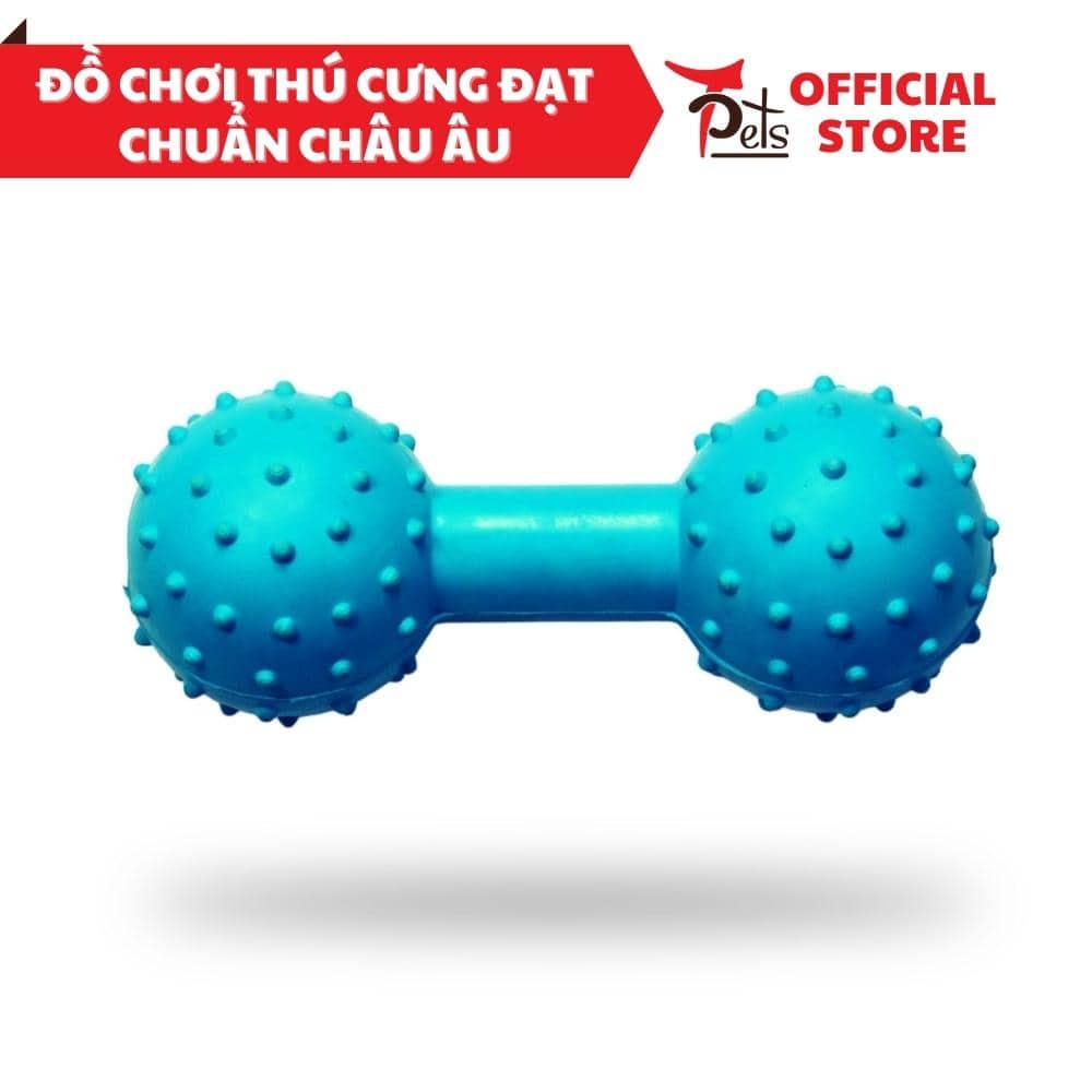 Đồ chơi cho chó quả tạ cao su có gai sạch răng có chuông Tpets Việt Nam đạt chuẩn châu âu