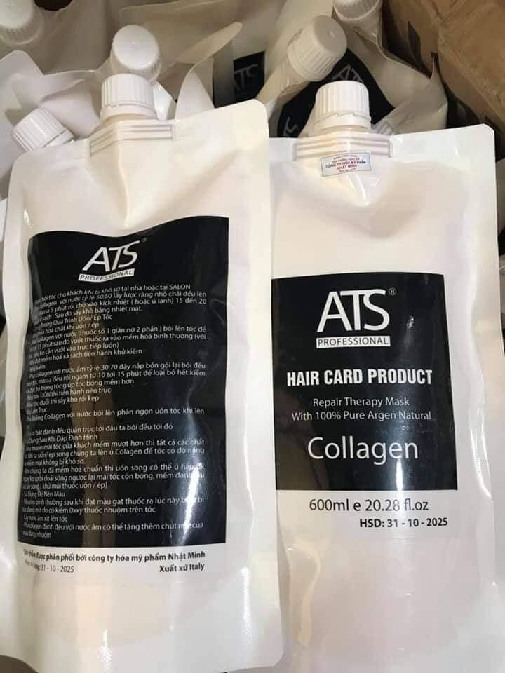 Hấp siêu mềm mượt phục hồi tóc hư tổn ats 600ml