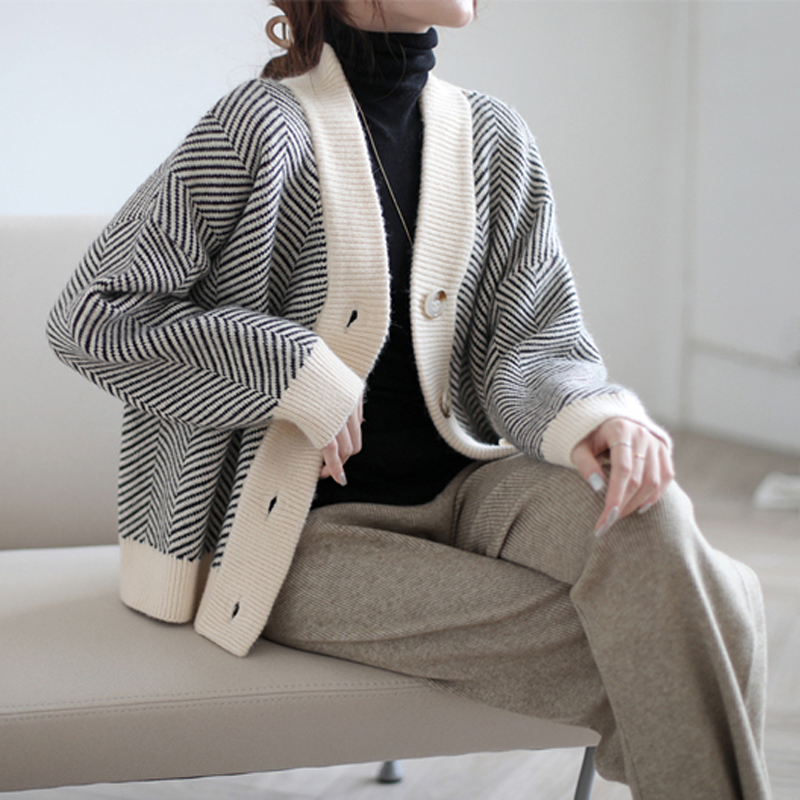 Áo khoác len cardigan nữ dáng rộng hàng cao cấp