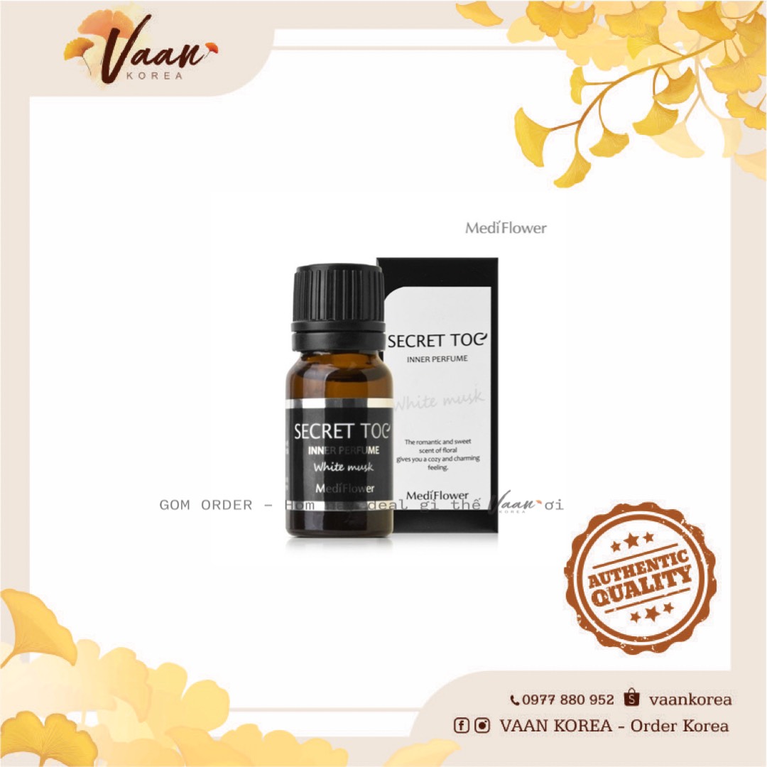 Tinh dầu nước hoa mediflower secret toc perfume white mush