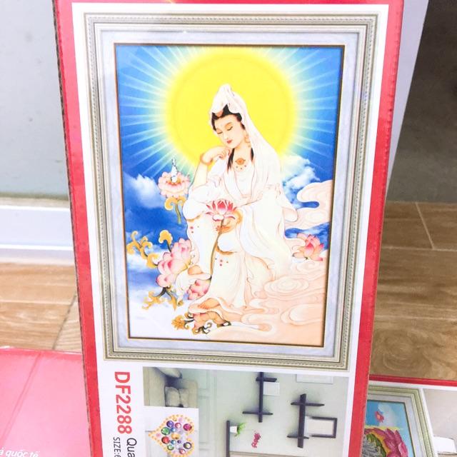 Tranh đính đá phật quan âm df2288 kích thước: 61x85 cm