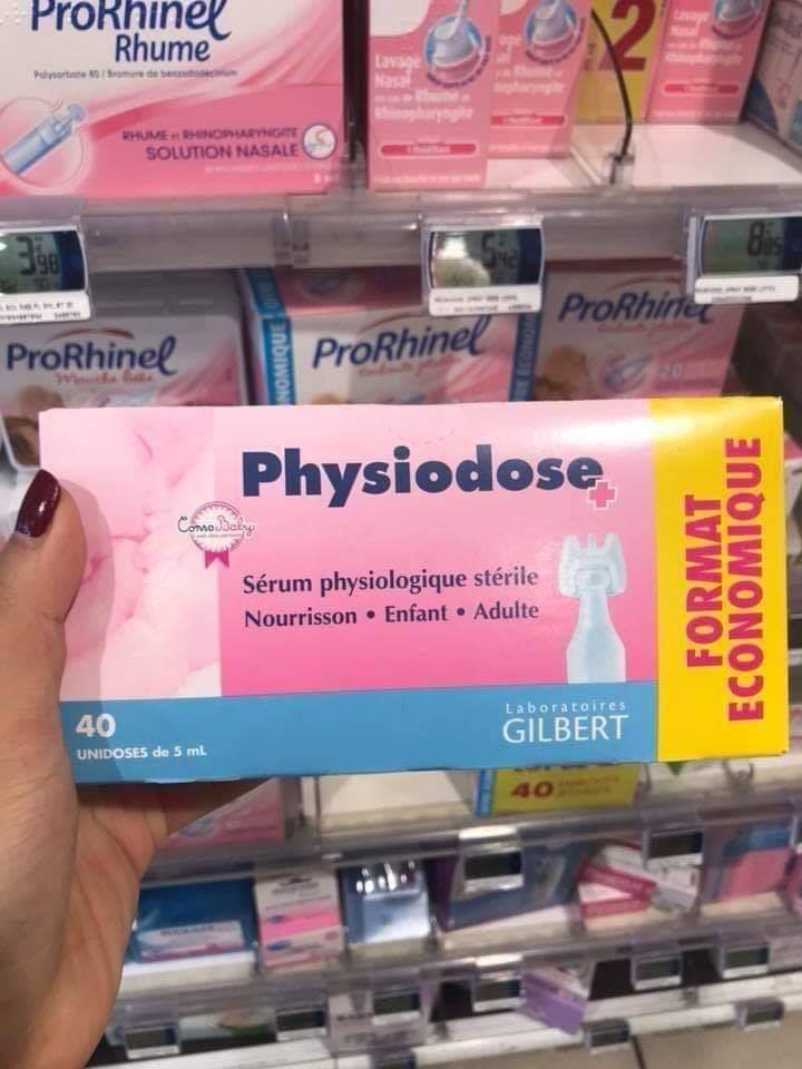Nước muối sinh lý Physiodose Pháp 40 ống