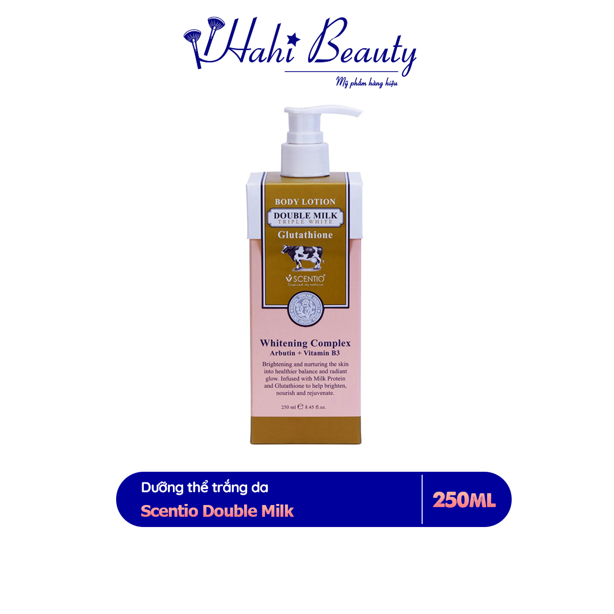 Dưỡng thể dưỡng trắng da toàn thân Scentio Double Milk Triple White 250ml