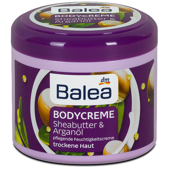 Kem dưỡng thể trắng da Balea Bodycreme Sheabutter&Arganol 500ml - Đức