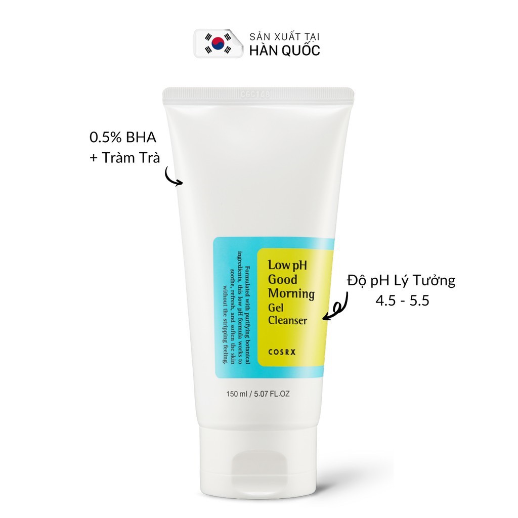 Sữa Rửa Mặt Cosrx Low Ph Good Morning Gel Cleans