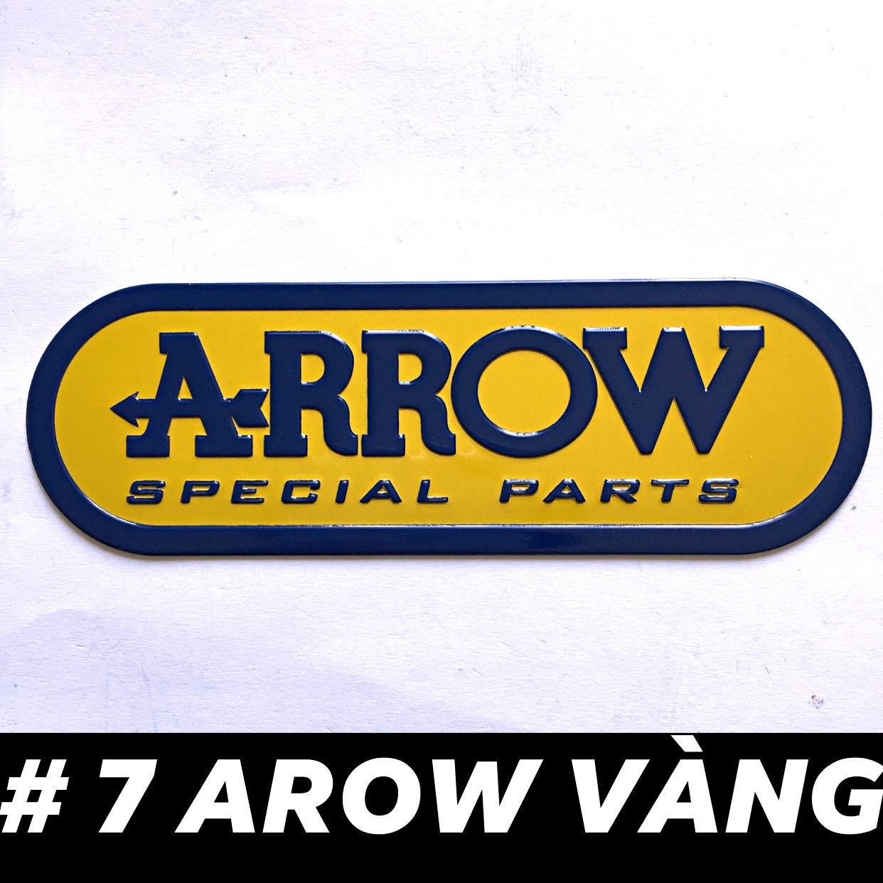 Tem nhôm dán pô xe ống xả ARROW VÀNG #7
