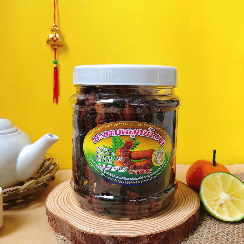 500gr Me lào 1 nắng nguyên trái kèm muối tôm loại ngon