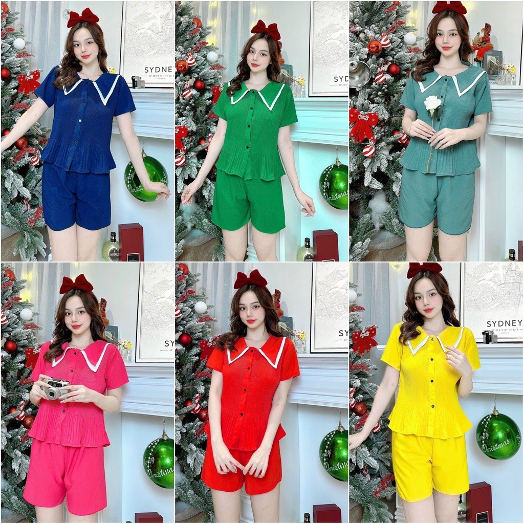 [HCM]BỘ ĐÙI MẶC NHÀ DẬP LY TIỂU THƯ CỰC XINH  ( HÌNH SHOP TỰ CHỤP)