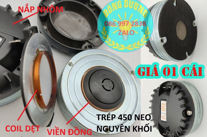 CỦ TRÉP 450 NEO NGUYÊN KHỐI B3 AUDIO COIL DẸT - GIÁ 1 CHIẾC