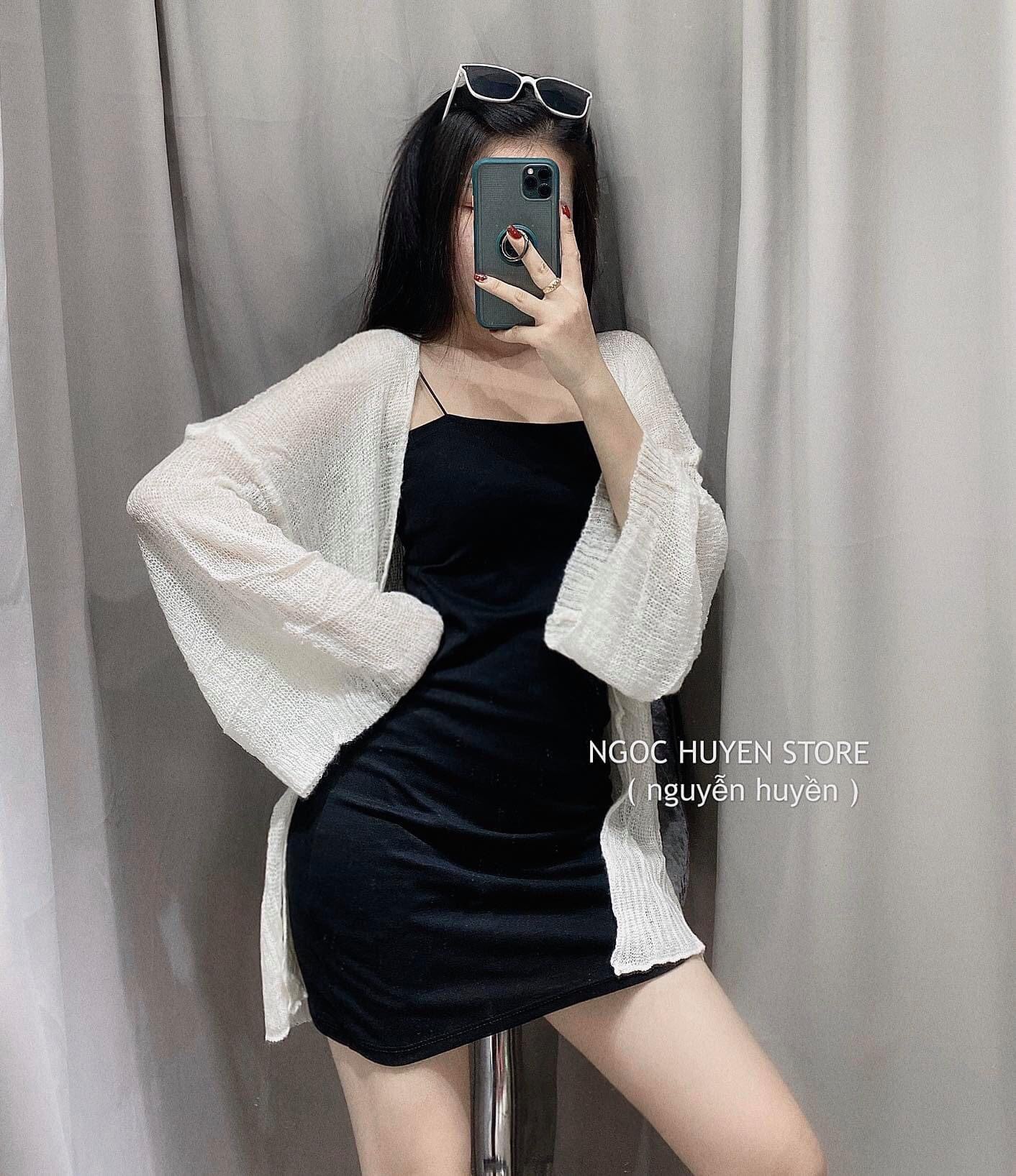 Set đầm body áo khoác len