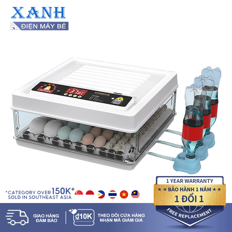 Máy ấp trứng gà vịt ngỗng hoàn toàn tự động thông minh Hộp ấp trứng loại nhỏ tại nhà, ấp trứng vẹt bồ câu, tự động lật trứng