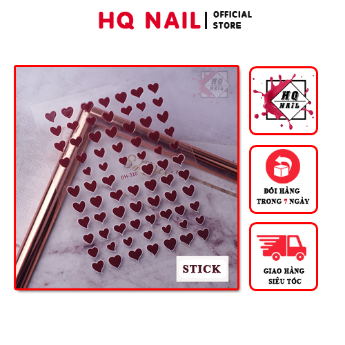 Stick trái tim trang tri móng cực xinh