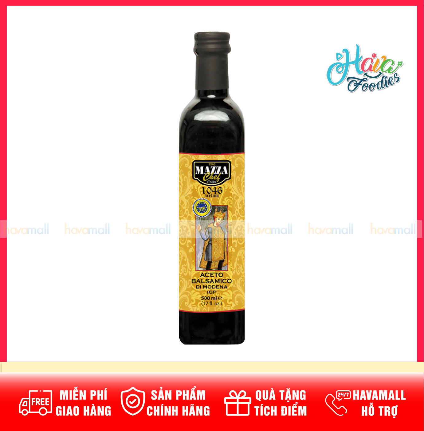 Giấm Đen Balsamic Modena Mazza 500ml – Mazza Aceto Balsamico Di Modena IGP 500ml