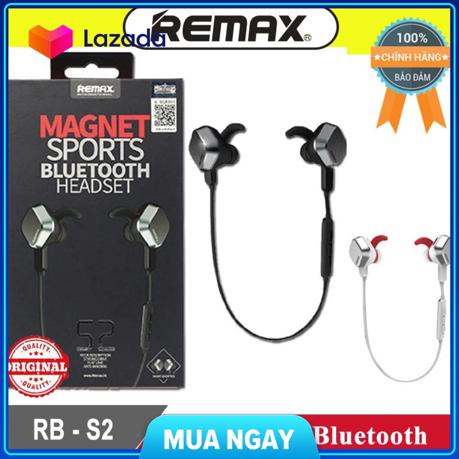 Tai nghe bluetooth thể thao remax s2 - bh 3 tháng, sản phẩm tốt với chất lượng và độ bền cao, và được cam kết sản phẩm y như hình