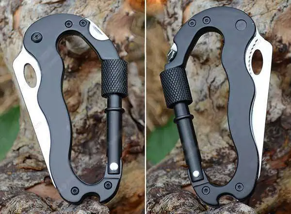 Dao Đa Năng Mini Carabiner EDC 6In1 – Dao Gấp Bỏ Túi Sinh Tồn, Dao Phượt, Dụng Cụ Cắm Trại Tiện Ích