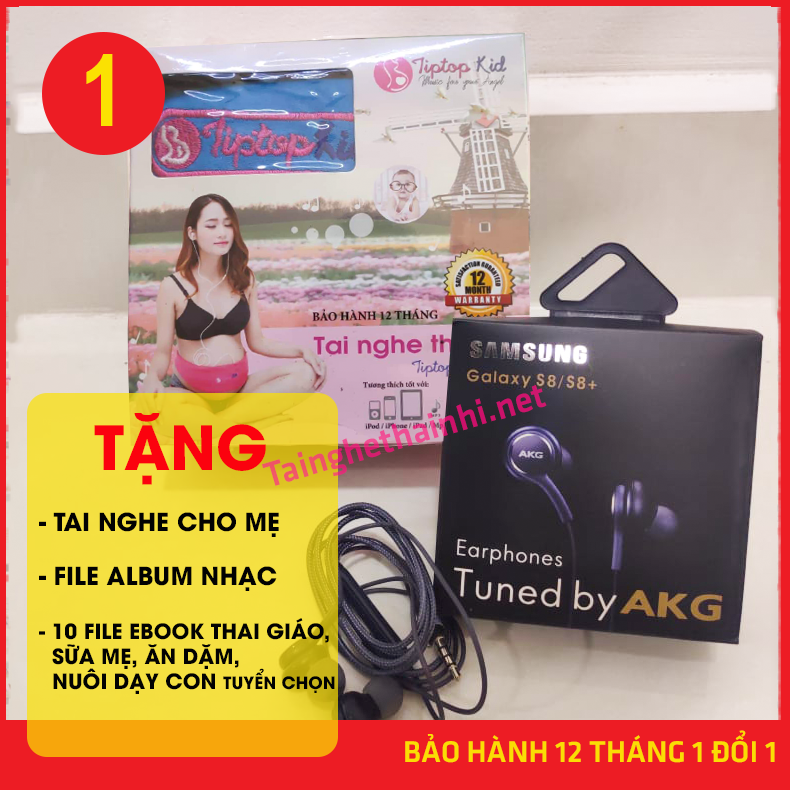 [HCM]TAI NGHE THAI NHI TIPTOP KID - tai nghe bà bầu Tiptopkid [tặng tai nghe cho mẹ]