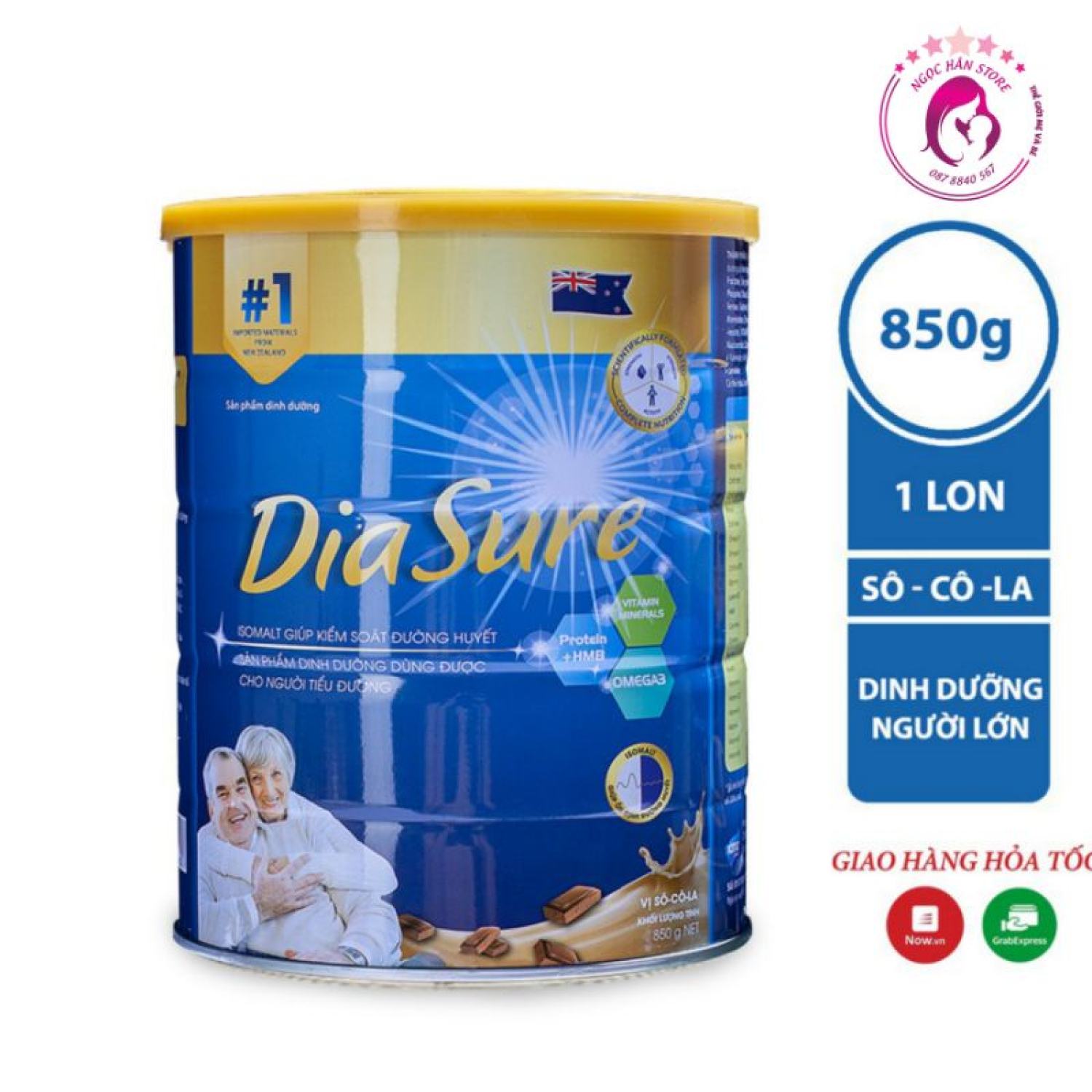Sữa non Diasure 850g dành cho người tiêủ đường