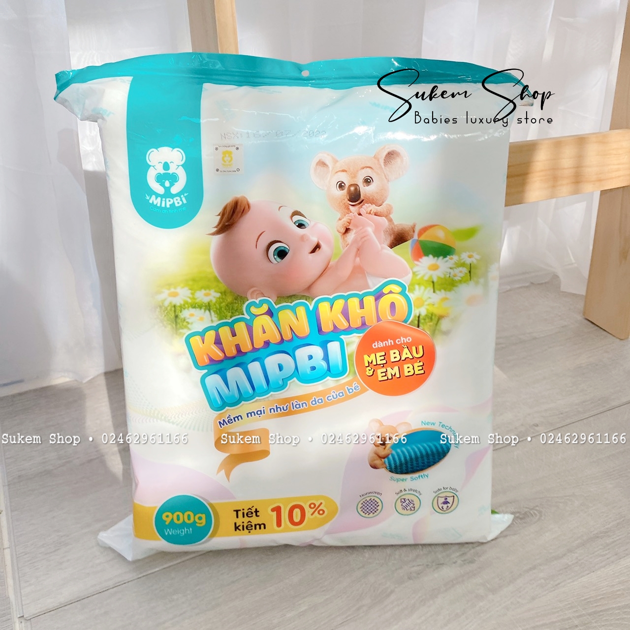 Khăn giấy khô gói đa năng Mipbi - Sukem Shop