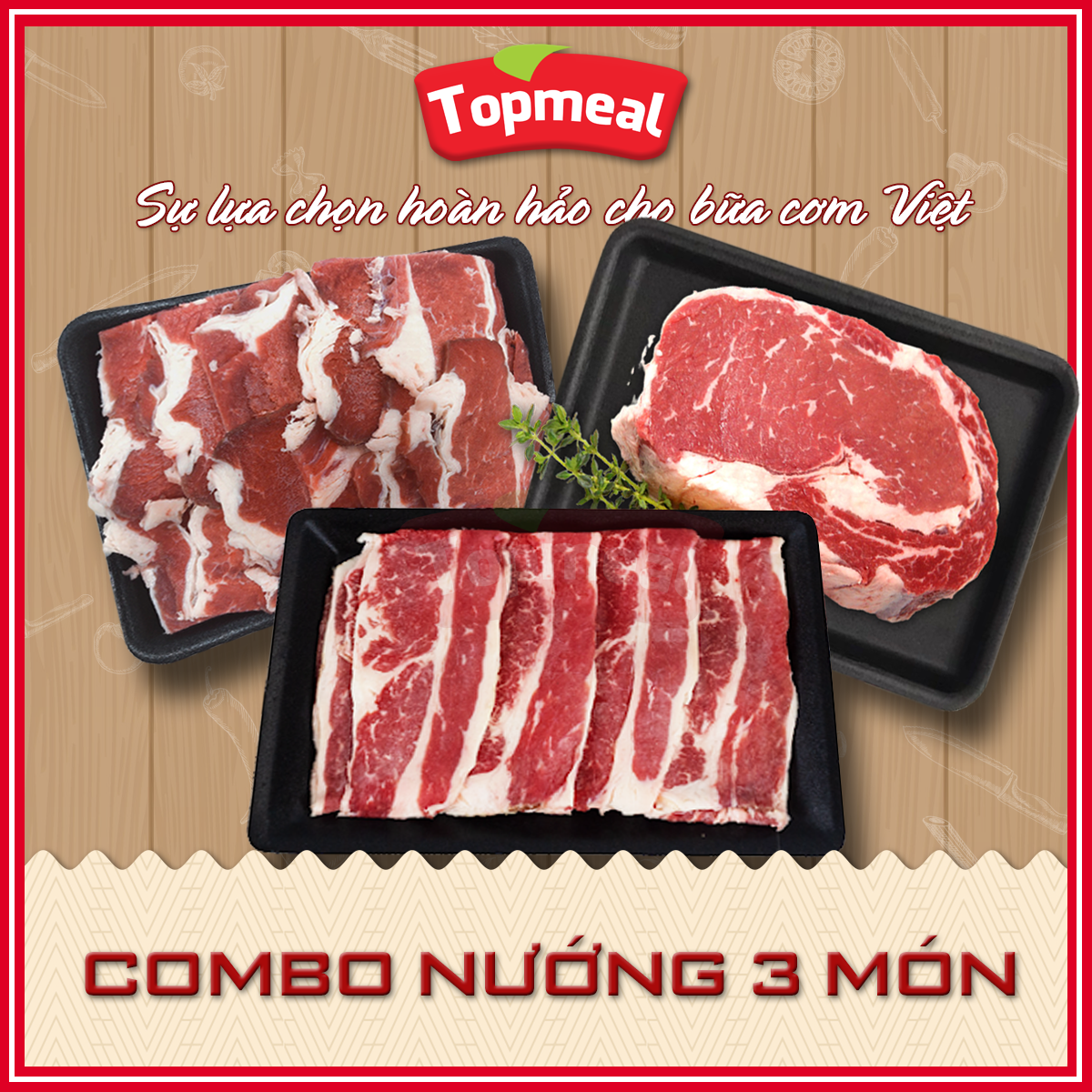 Combo Nướng 3 món: Gầu bò + Ba chỉ bò trải + Thăn vai bò nguyên liệu nhập khẩu Úc, chuẩn tiệc nướng gia đình - Giao nhanh HCM