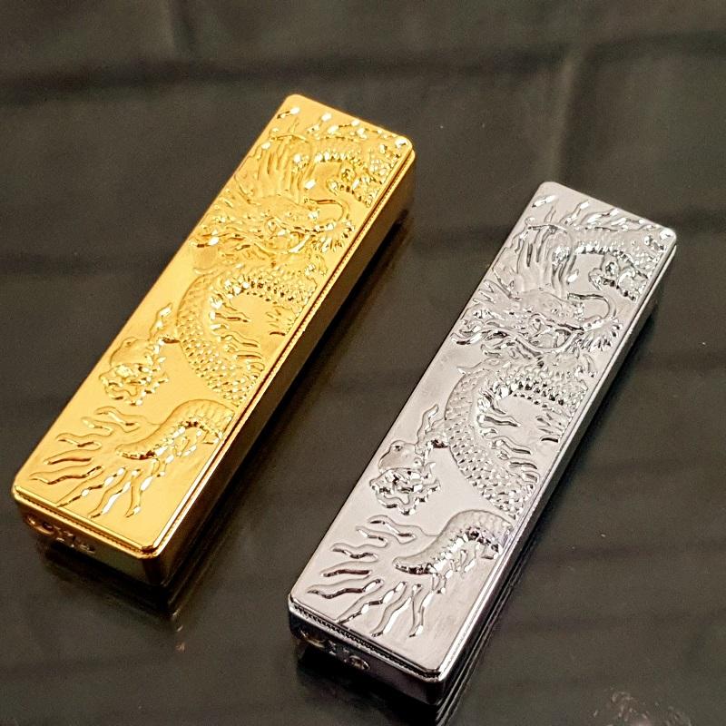 Combo 2 Bật lửa gas khò trượt dọc điêu khắc Rồng cực đẹp