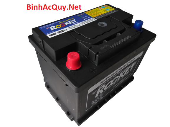 Bình ắc quy Rocket 56217 (R) 12V - 62AH cho các dòng xe FORD Laser, Fiat, Spectra