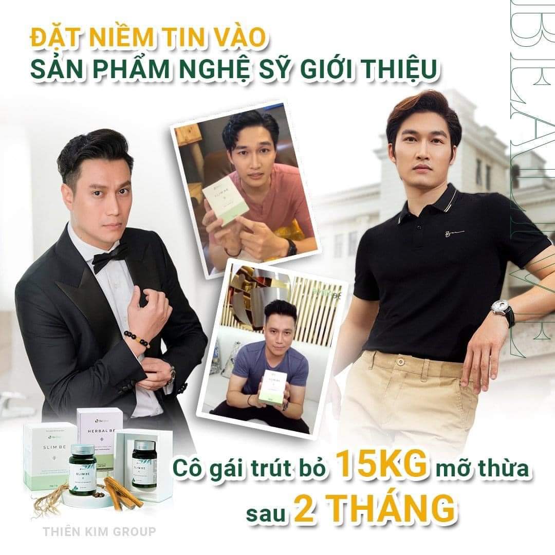 Trà Giảm Cân SlimBe - Be Alive Cường Anh Mẫu Mới ( Hộp 30 Viên) - Kèm thẻ Bảo Hành