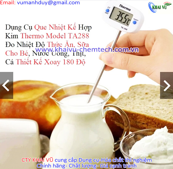 [HCM]Dụng Cụ Que Nhiệt Kế Hợp Kim Thermo Model TA288 Đo Nhiệt Độ Thức Ăn Sữa Cho Bé Nước Uống Thịt Cá Xoay 180 Độ 5.0