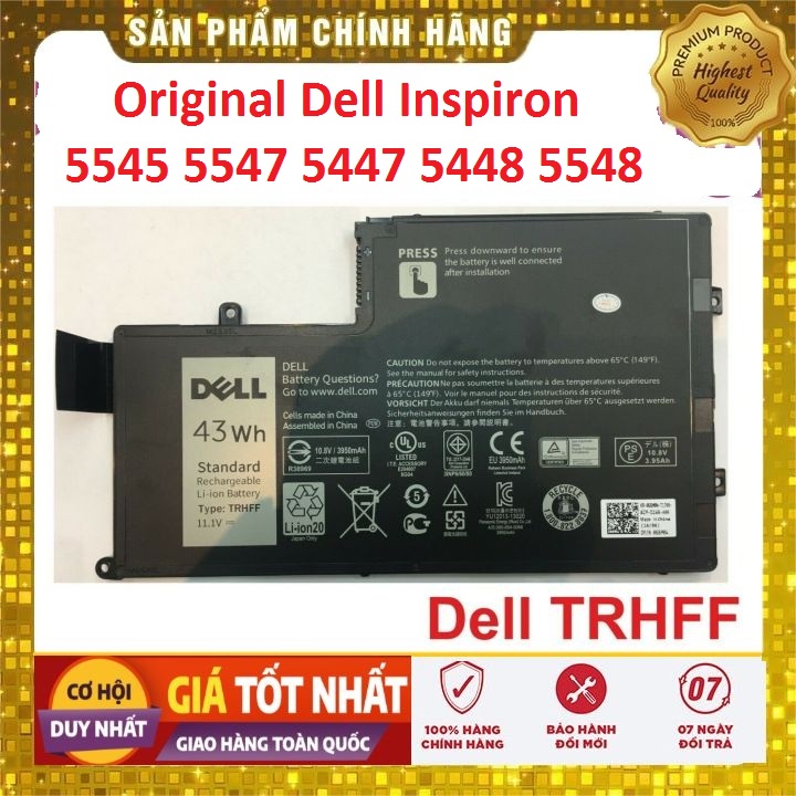Pin(battery)Original Dell Inspiron 5545 5547 5447 5448 5548 TRHFF 43Wh - PIN ZIN BẢO HÀNH 6 THÁNG LỖI ĐỔI MỚI