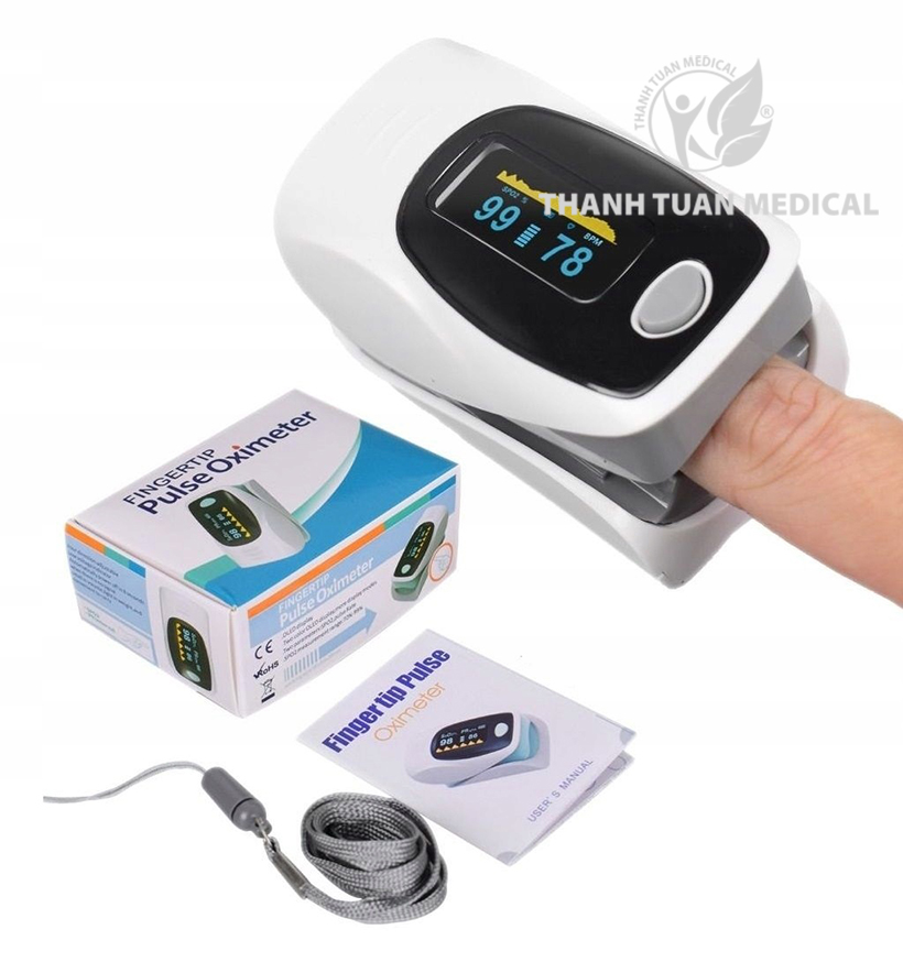 Máy đo nồng độ oxy trong máu spo2 đo oxygen và đo nhịp tim mkd c101a3 - bh 1 năm