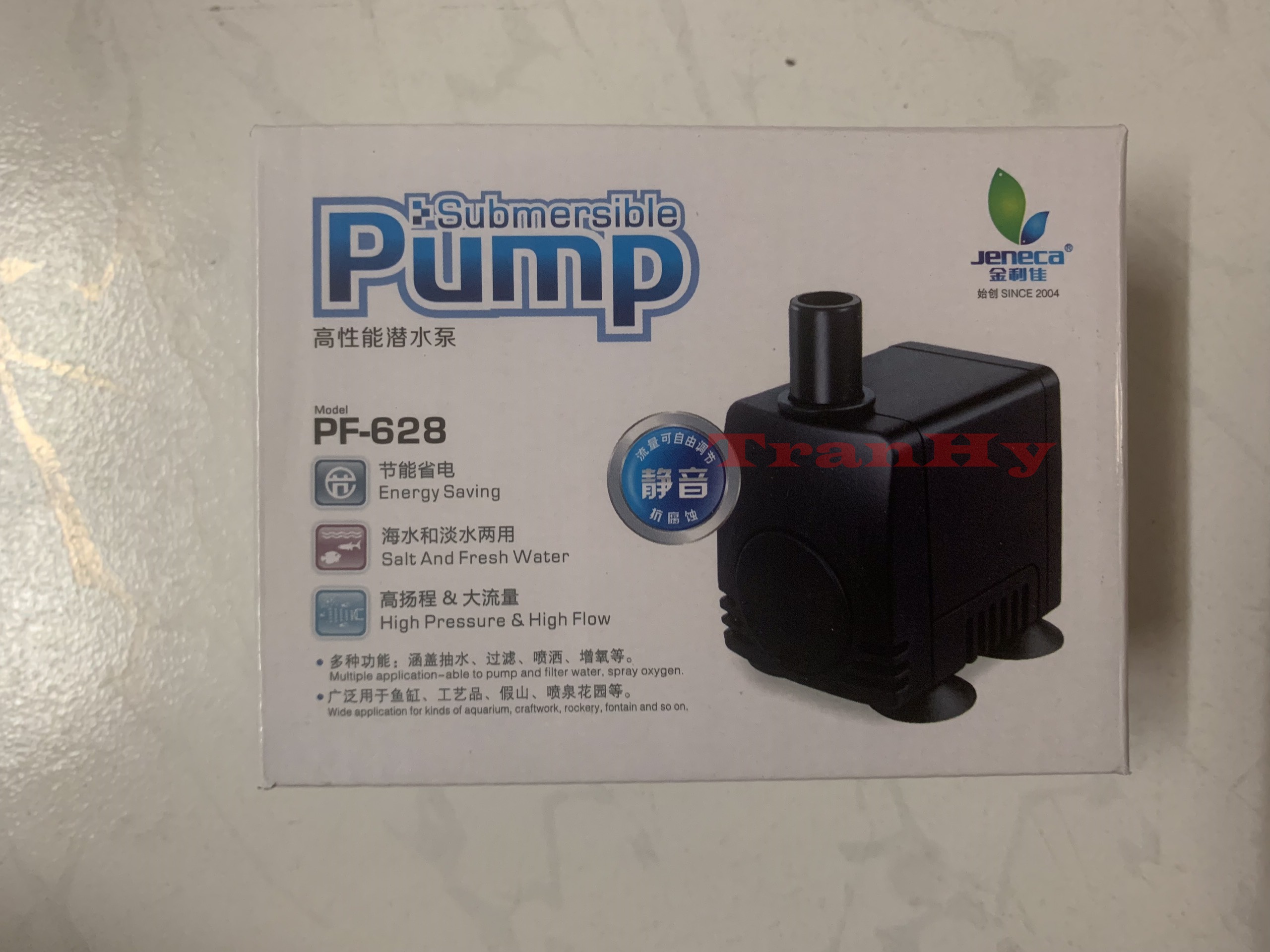 Máy bơm nước hồ cá chất lượng cao Jeneca PF-628 đẩy nước cao 0.9 mét
