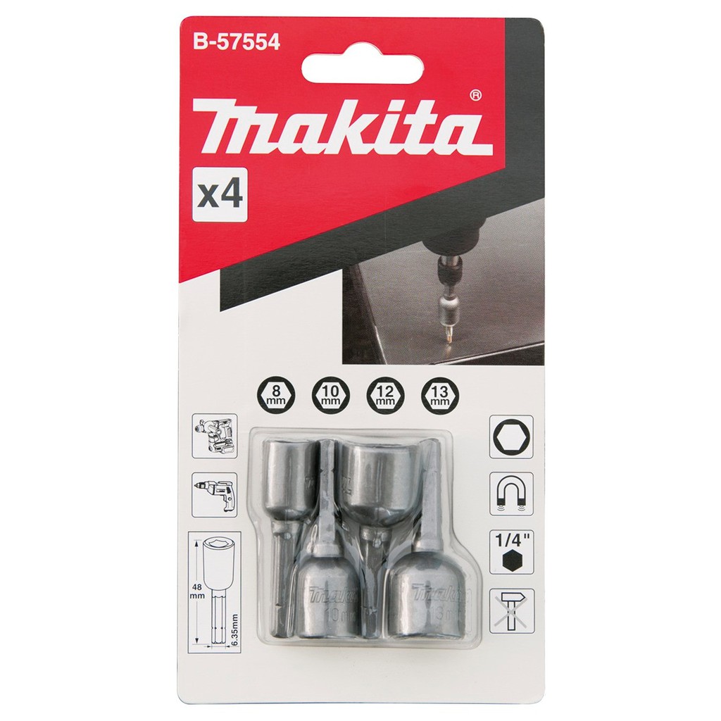 Bộ tuýp vặn ốc 4 cái makita b-57554 | dcsg