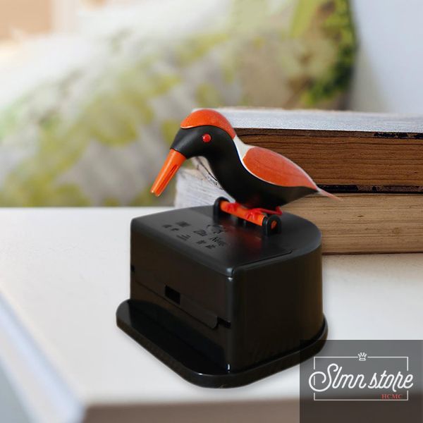 Hộp tăm tự động hình Chim dễ thương, chim gắp tăm thông minh tiện lợi, hộp đựng tăm hình chim gõ kiến. LD3_Hoptam-Chim