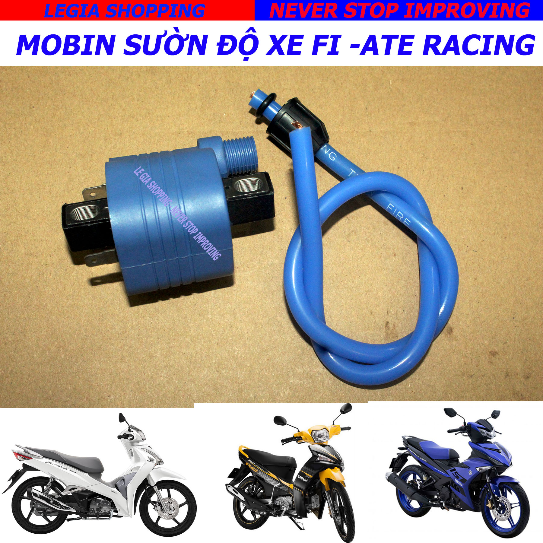 MOBIN SƯỜN ĐỘ CHO XE FI HIỆU ATE RACING - GẮN HONDA YAMAHA SUZUKI SYM