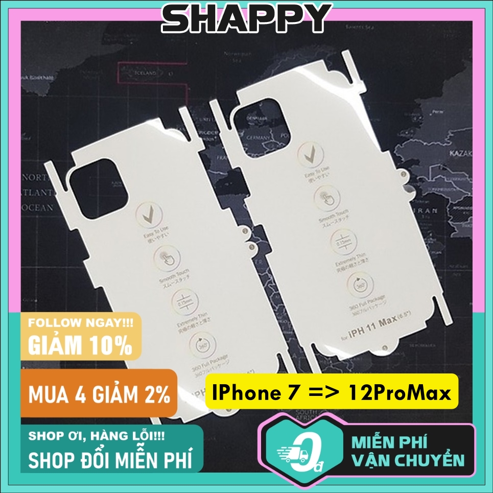 Skin dán ppf cầu vồng tự phục hồi cho các dòng iphone