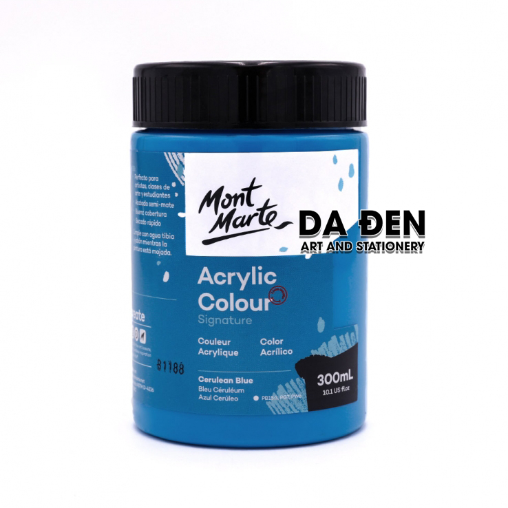 [HCM]Màu Mont Marte Signature Acrylic Colour 300ml (10.1-oz) - Cerulean Blue