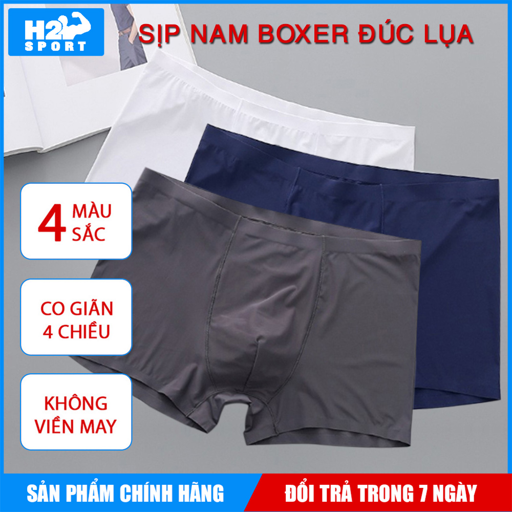 Quần sịp cho Nam chât liệu Lụa đúc dáng boxer - Sịp lạnh không viền may Nhật Bản