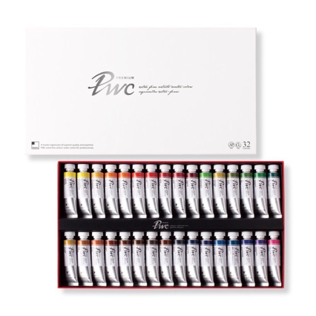[Trả góp 0%] Hộp 15Ml Màu Nước Shinhan Pwc Hàn Quốc Set 32 -33 Limmited