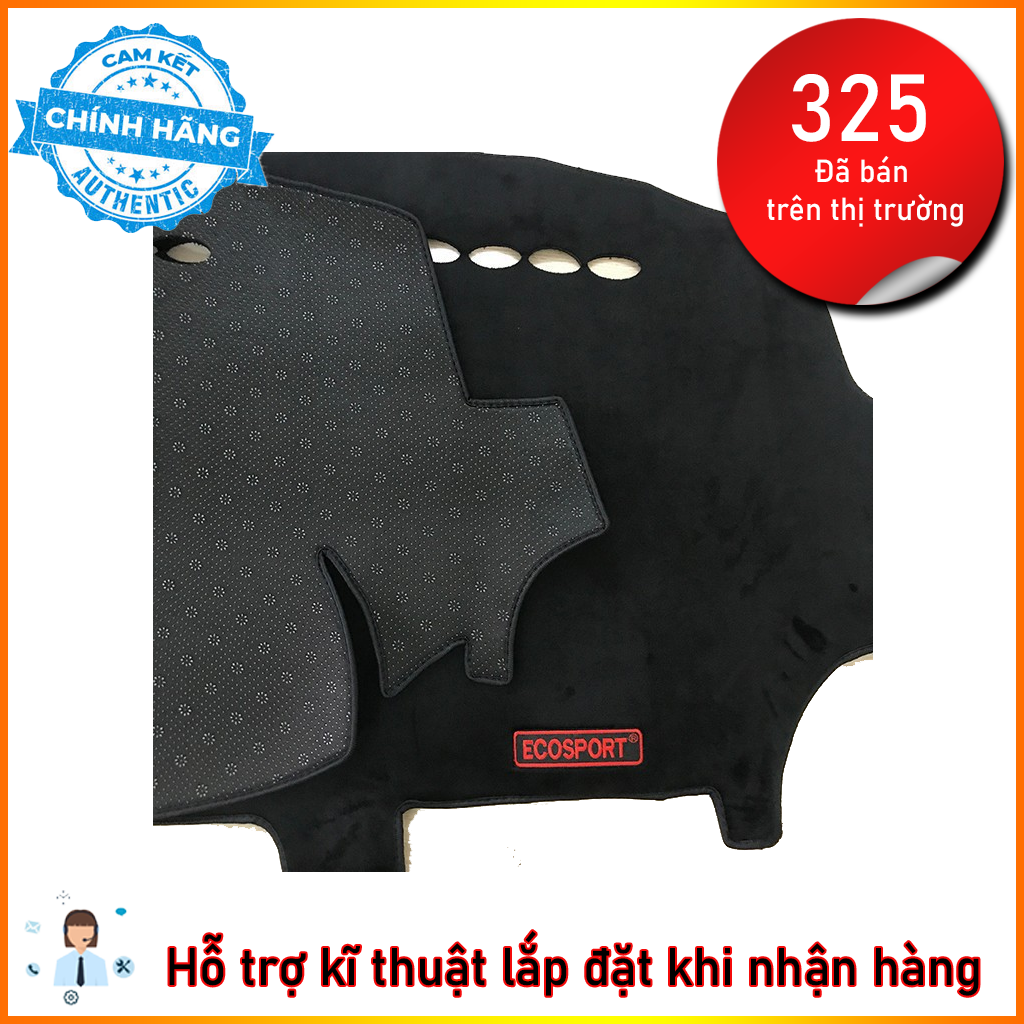 Thảm taplo lông cừu đế cao su chống trượt xe Ford Ecosport 2016-2020