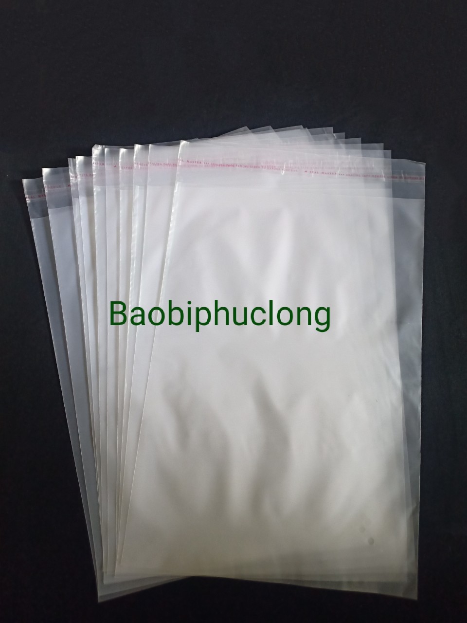 1KG túi xốp mờ có keo dán miệng đựng quần áo