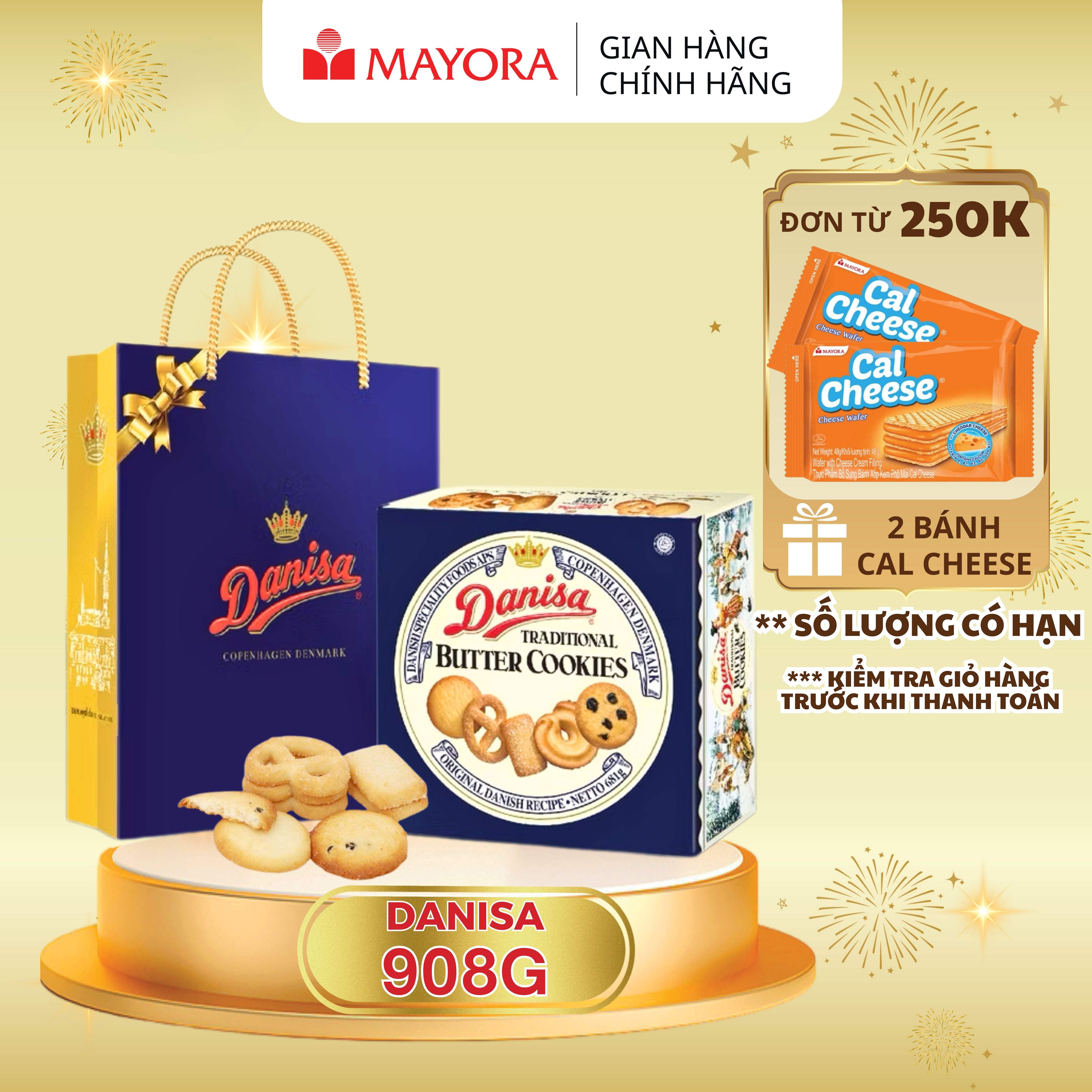  BÁNH QUY BƠ DANISA 908G 