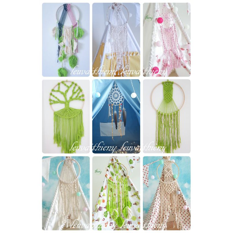 [Tổng hợp mẫu]Dreamcatcher Lưới bắt giấc mơ handmade Trang trí treo trong nhà, homestay quán cafe