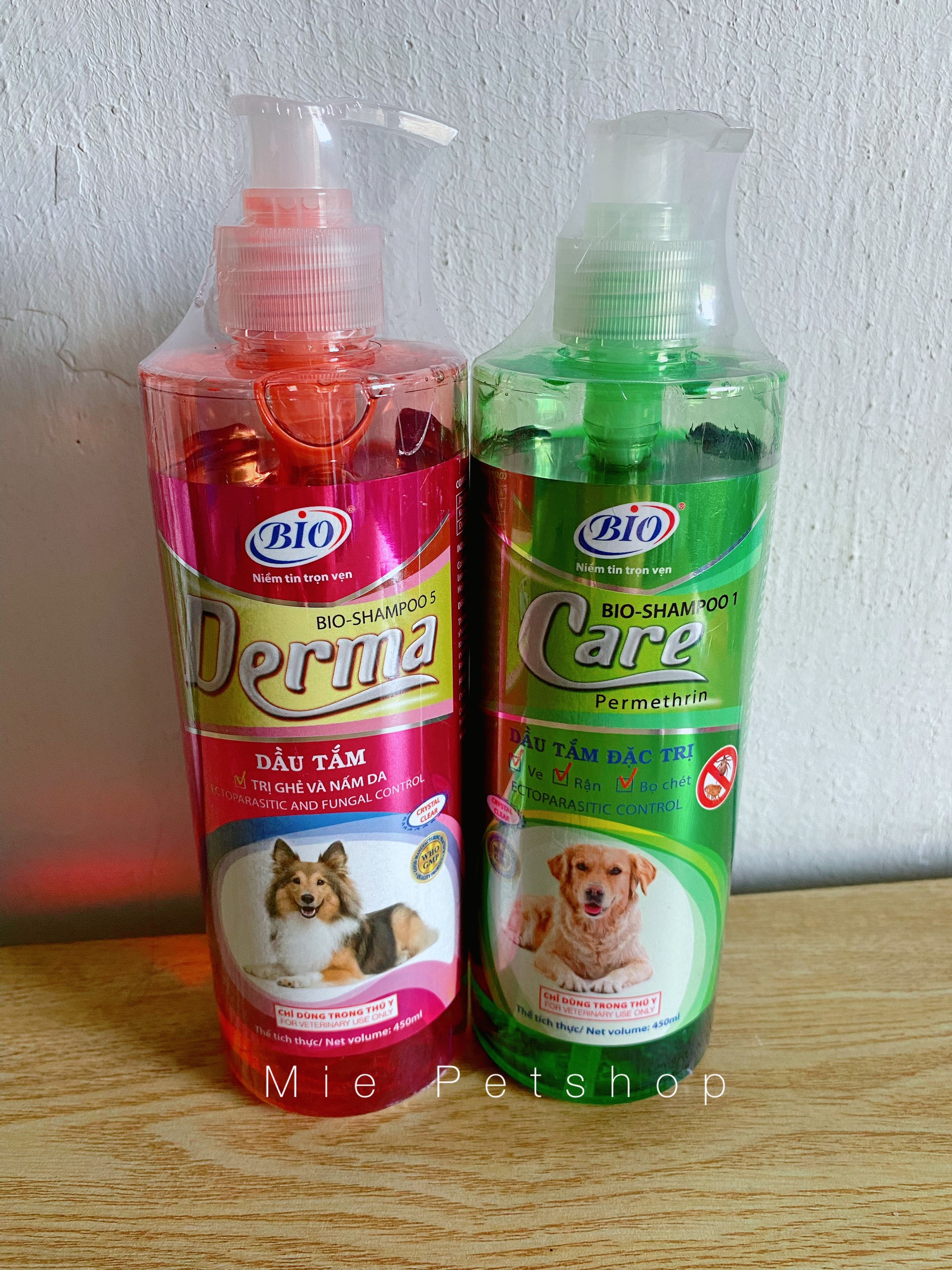 Sữa tắm - dầu tắm cho chó bio care diệt ve rận, dưỡng da, trị nấm cho chó mèo 150ml - 450ml - 500ml