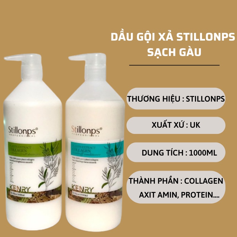 Dầu gội xả dưỡng sinh cô đặc Stillonps 1000ml, giúp phục hồi, thư giãn, chống cảm cúm, đau đầu hàng chính hãng