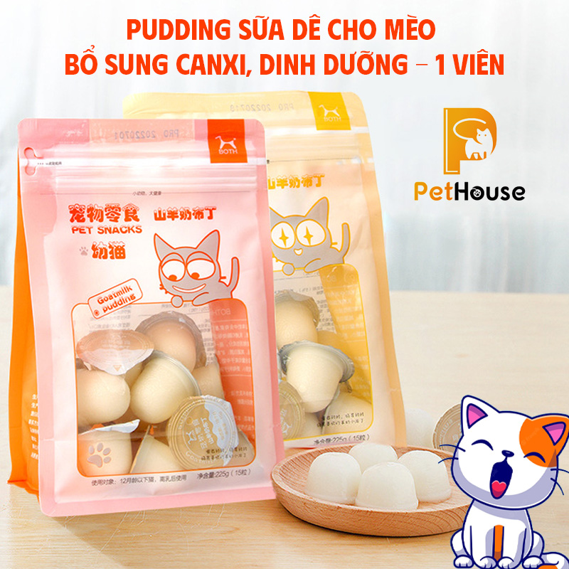 Pudding sữa dê cho mèo bổ sung canxi, dinh dưỡng Both - 1 viên