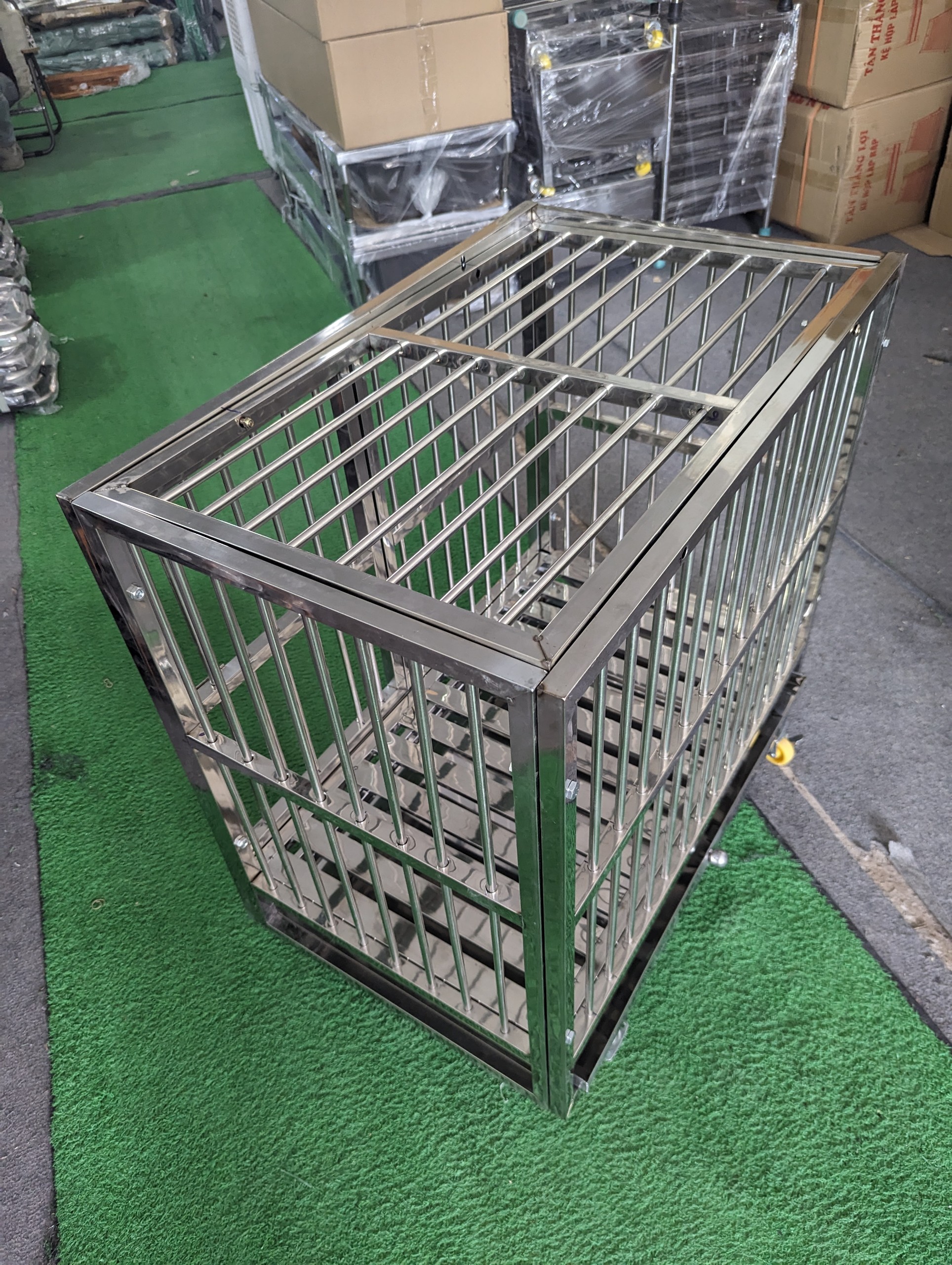 Chuồng thú cưng cao cấp inox 100% - nặng khoảng 10,7 kg