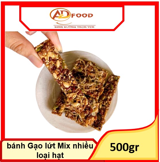 Túi 500G bánh Gạo lứt Mix nhiều loại hạt