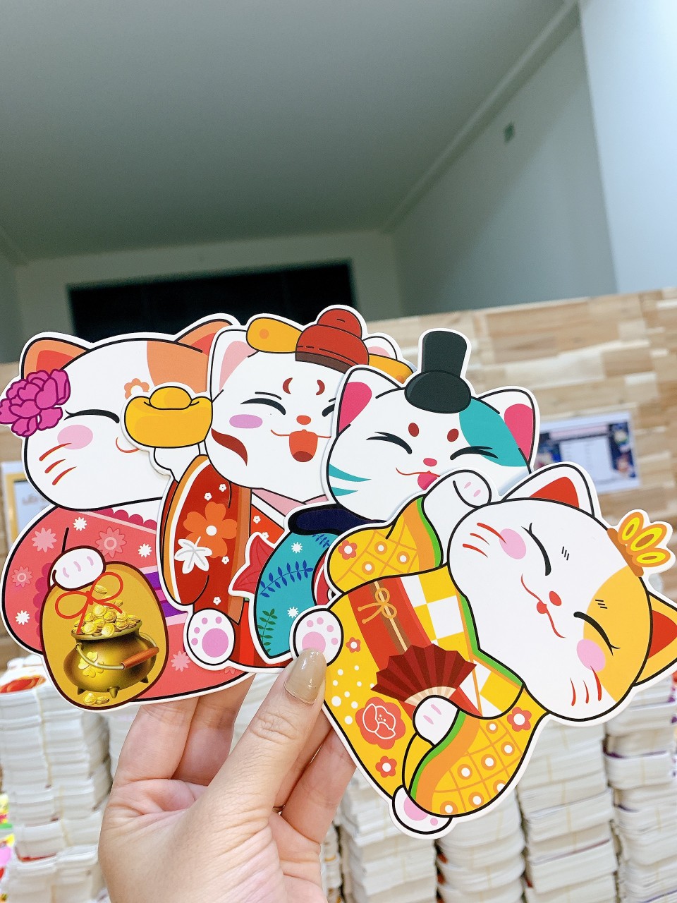 Combo 5 bao lì xì hoạt hình chibi 3d,tết 2024