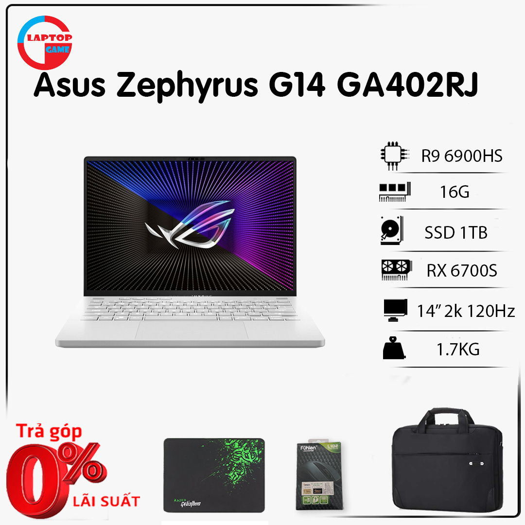 Asus rog zephyrus g14 2022 ga402rj laptop gaming đồ hoạ cao cấp