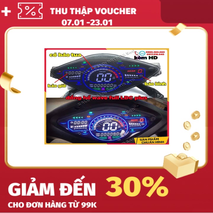 Đồng hồ điện tử wave a 2017 - 2021 mẫu 2020 -2021 plus